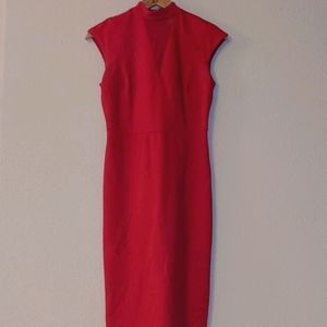 NY & CO Red Mesh Panel Bodycon Stretch Red Dress 2